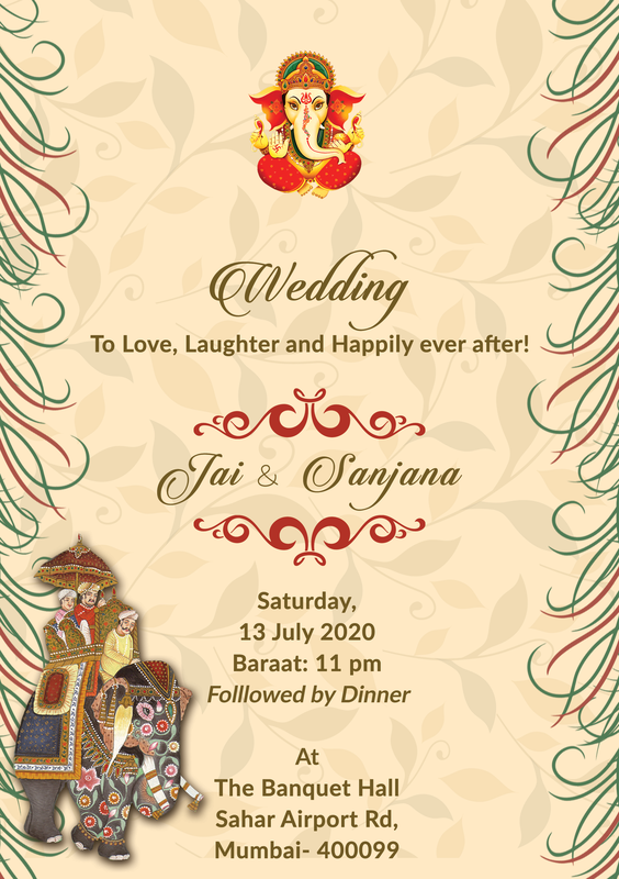 Letter Style Email Indian Wedding Invitation Design Simple Indian Wedding Invitation Card Free Transparent Png Download Pngkey