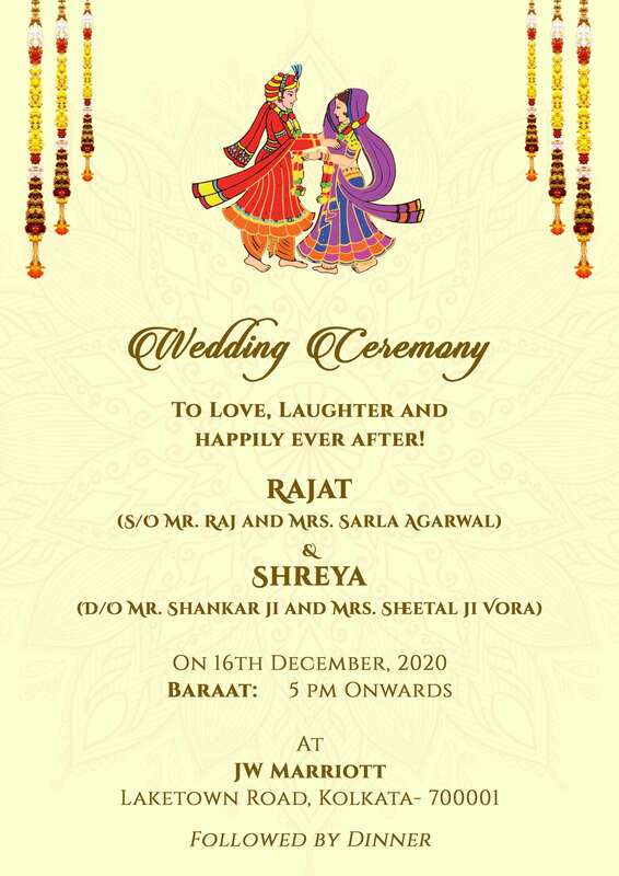 Luxury Indian Wedding Card