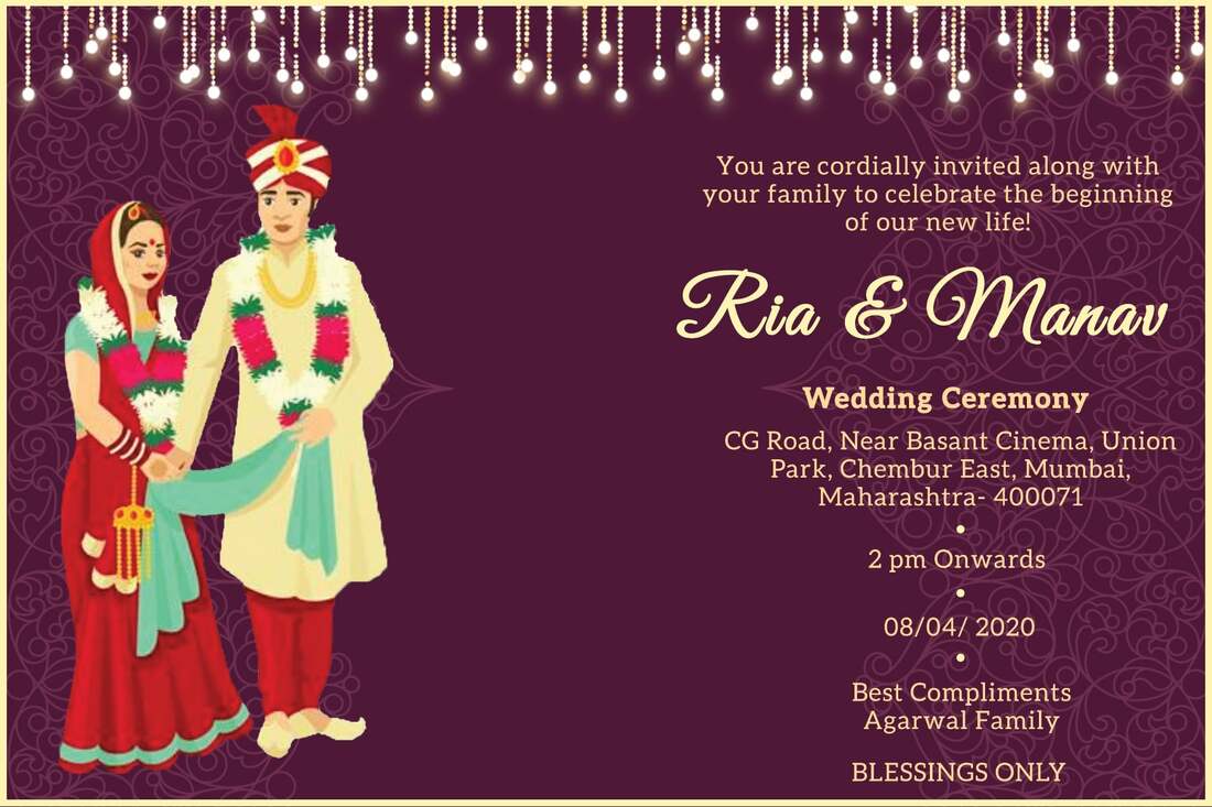 Online marriage free card invitation Free Wedding