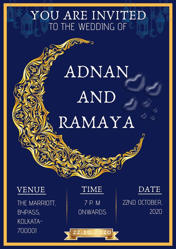 10 New Designs 2019 Muslim Wedding Invitation Card Designs