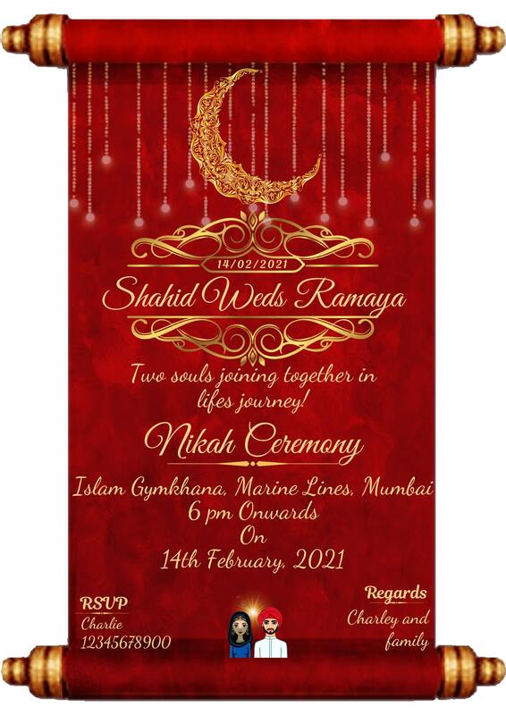 New Designs 2021) Muslim Wedding Invitation Designs
