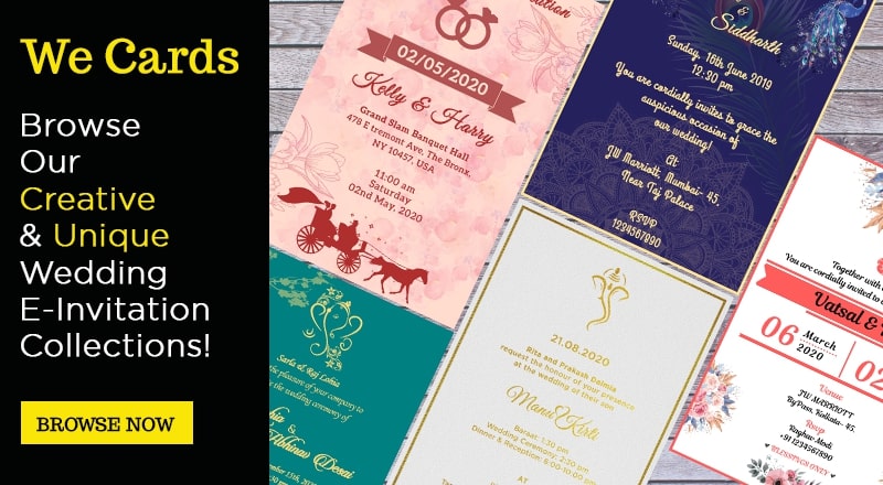 We Cards- Order Indian Wedding Invitations