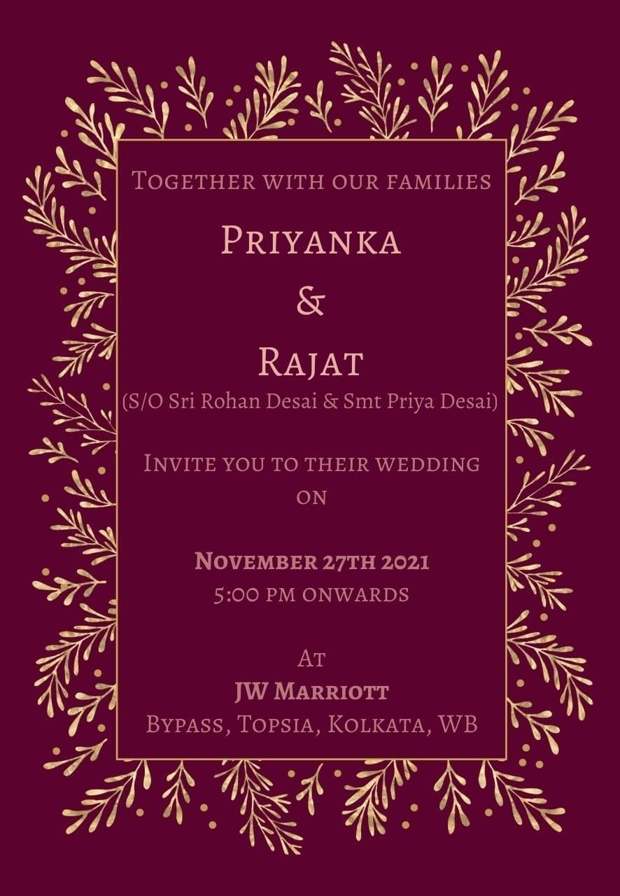 Whatsapp Wedding Invitation Card